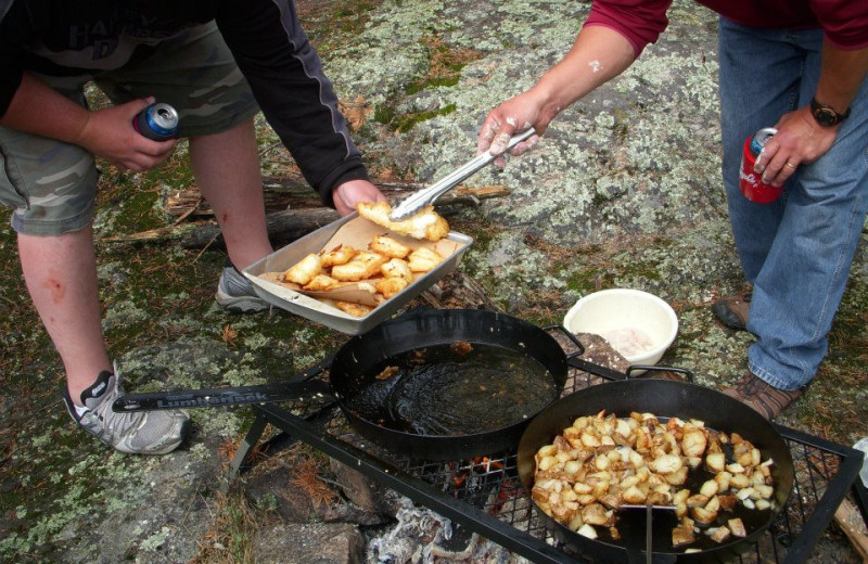 Fish fry at Cliff Lake Resorts.