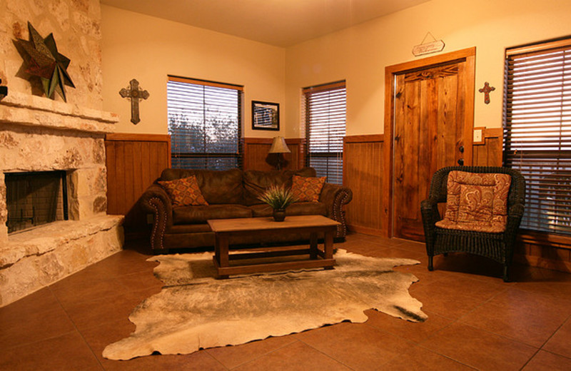 Condo living room at Neal's Lodges.