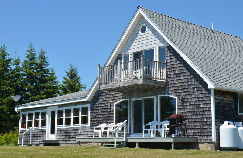 Cabin exterior at Flanders Bay Cabins.