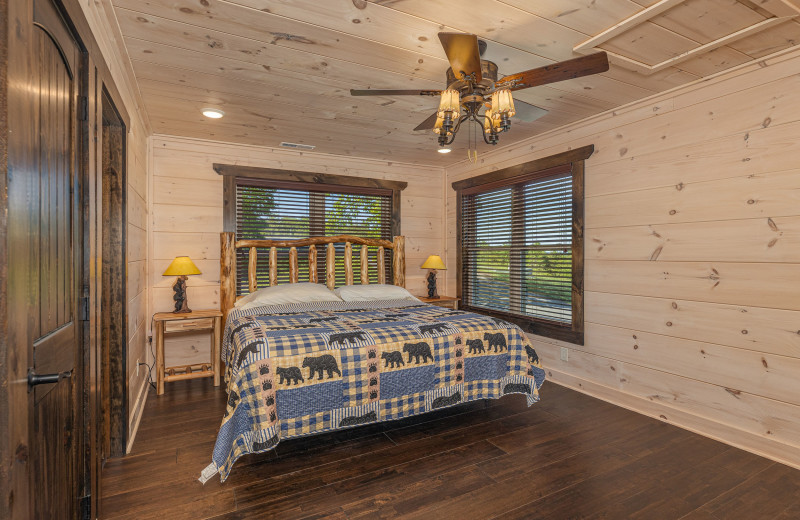 Bedroom at American Patriot Getaways - Smoky Mountain Chalet.