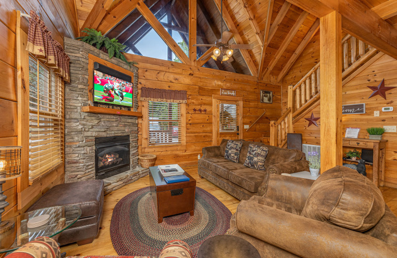 Living room at American Patriot Getaways - Livin' Simple.