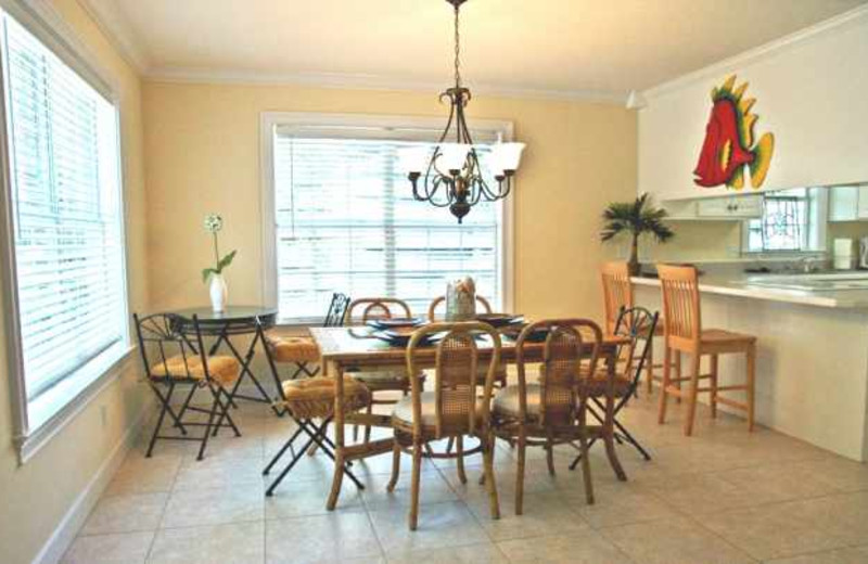 Rental dining room at Real Escapes Properties.