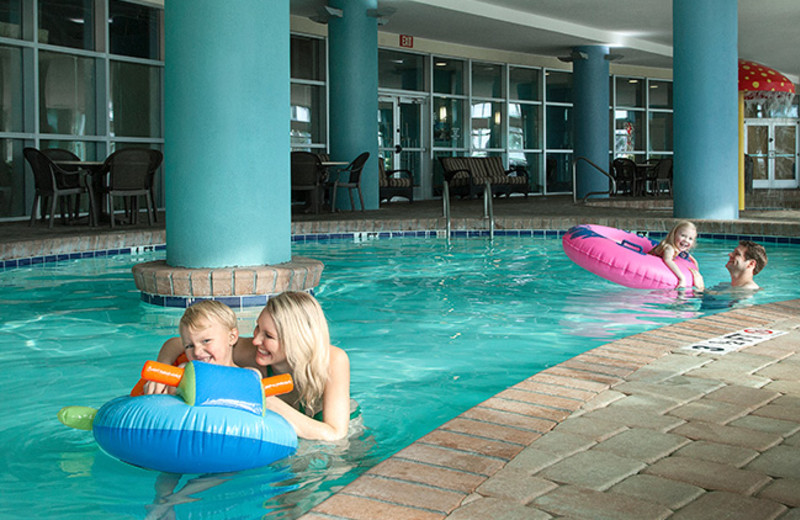 Family at pool at Bay View Resort.