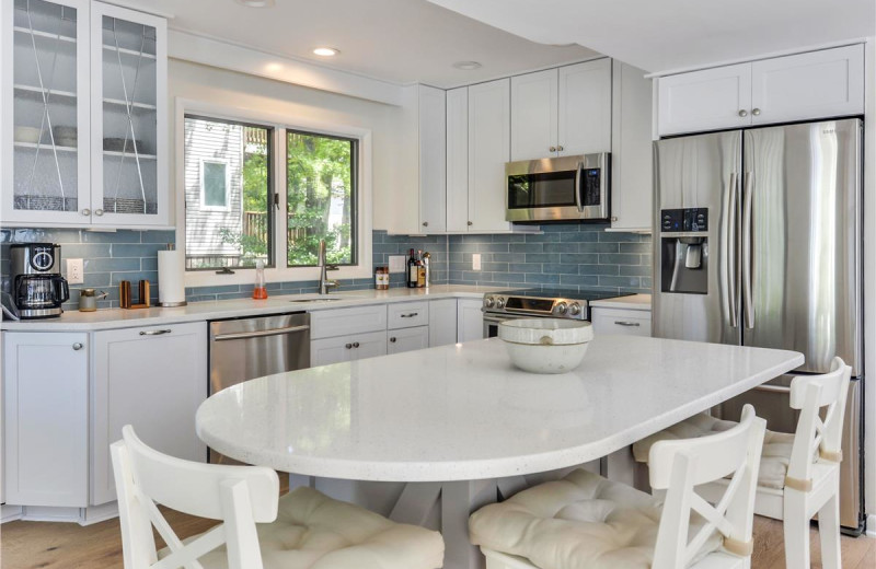 Rental kitchen at Long & Foster Vacation Rentals -Bethany Beach.