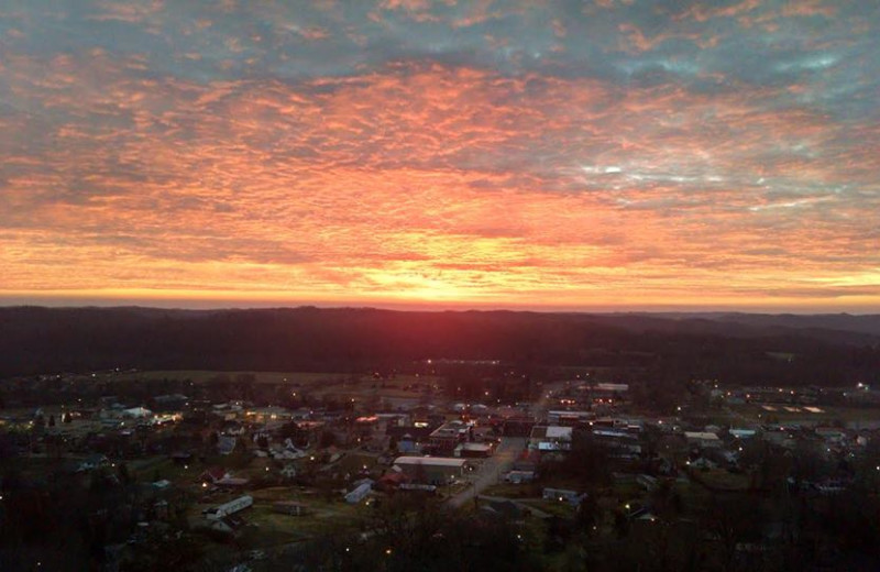 Sunrise at Alpine Lodge.