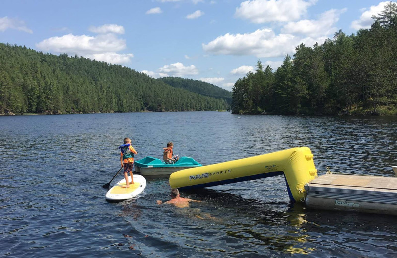Lake activities at Mattawa River Resort.