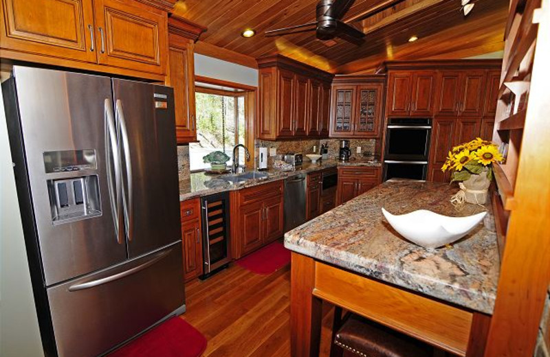 Rental kitchen at Chalet Village.