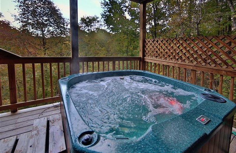 Rental hot tub at Eden Crest Vacation Rentals, Inc.