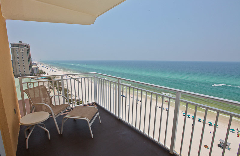 Guest balcony at Sterling Resorts.