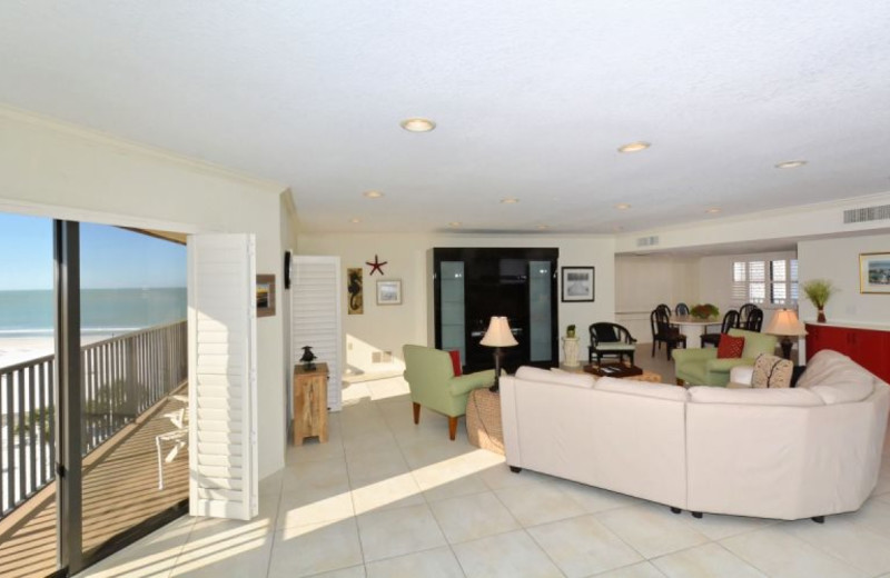 Rental living room at El Presidente Condos.