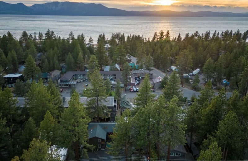 Aerial view of Resthaven Tahoe.