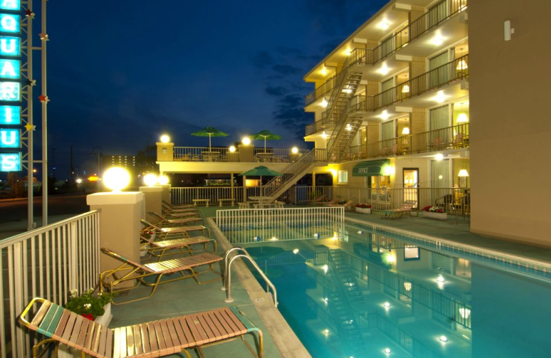 Outdoor pool at Aquarius Motor Inn.