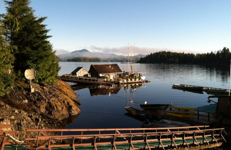 Lake view at portsman's Cove Lodge.