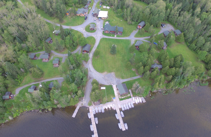 Overhead view of Manotak Lodge.