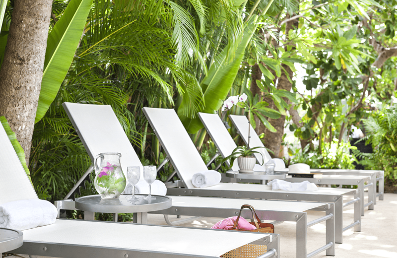 Lounge chairs at The Paradise Inn.
