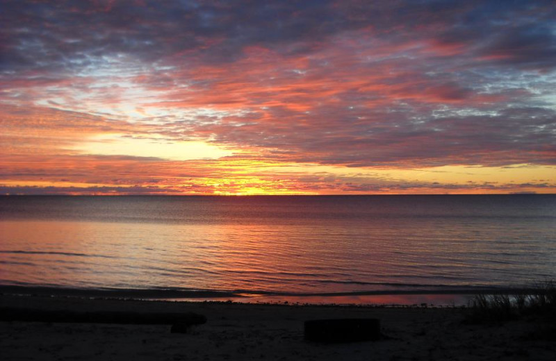 Sunset at Square Rigger Lodge.