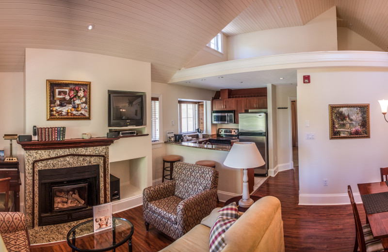 Guest living room at Poets Cove Resort & Spa.