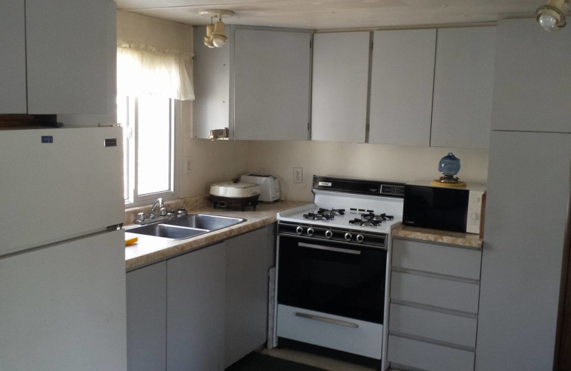 Guest kitchen at Dunlop Lake Lodge.