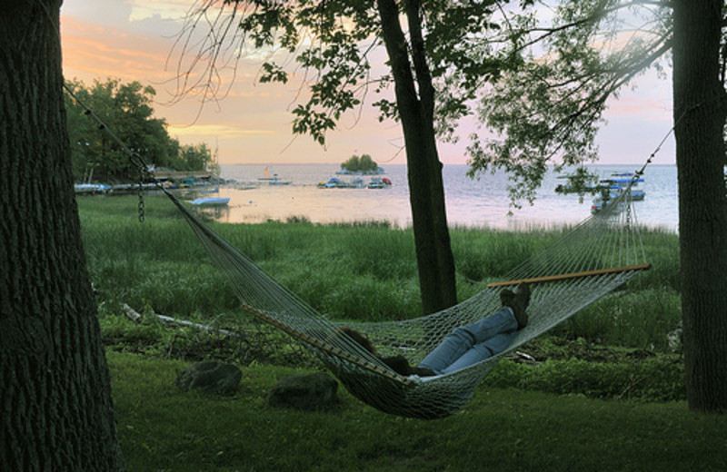 Relax in a hammock at Tyler Place Family Resort.