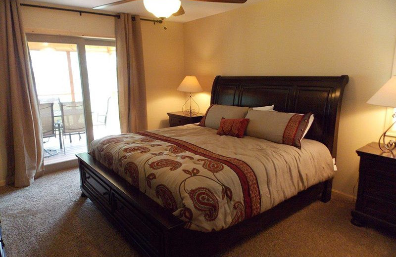 Villa bedroom at Wilderness Resort Villas.