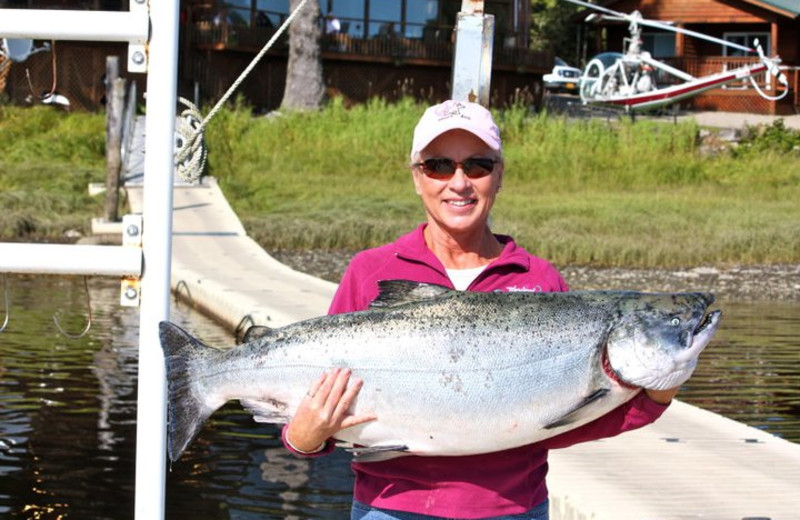 Fishing at The Fireweed Lodge.