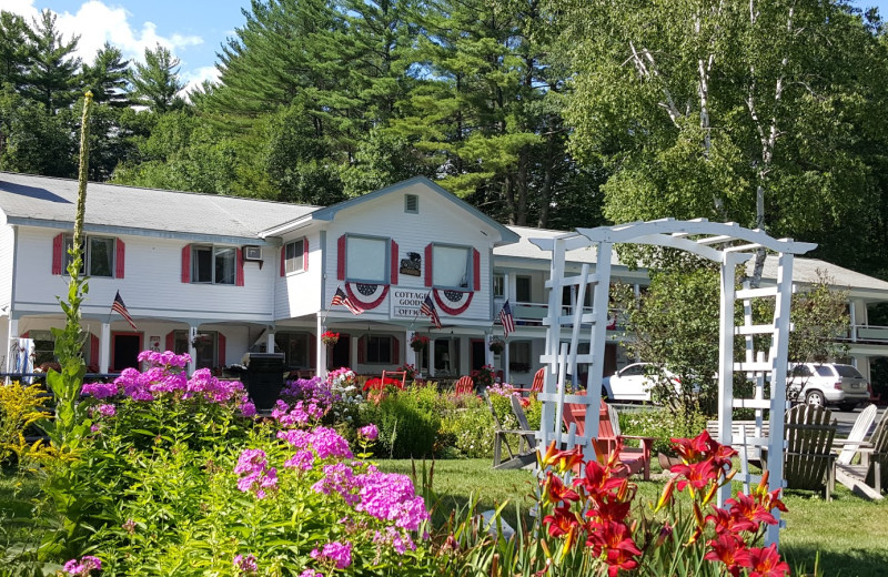 Lodge exterior at Cottage Place on Squam Lake.