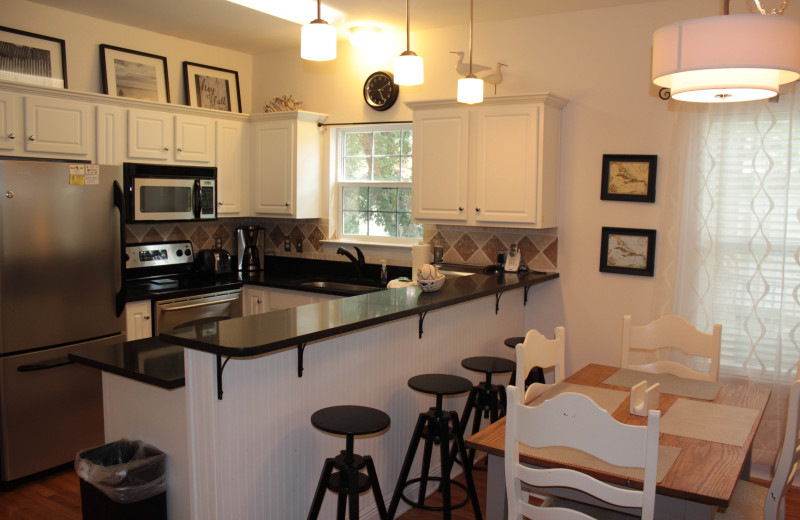 Rental kitchen at Seagrove On The Beach Property Rentals.