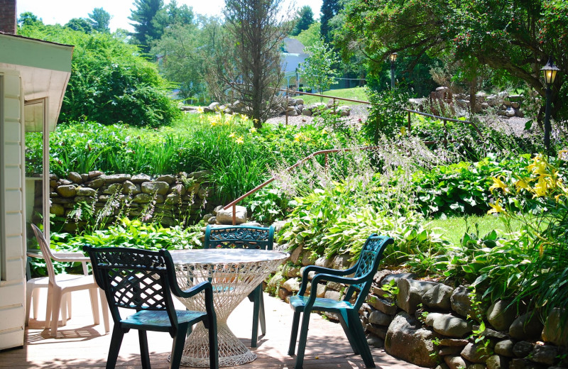 Guest patio at Winter Clove Inn.