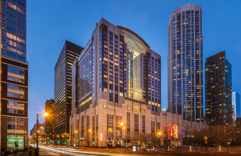 Exterior view of Embassy Suites by Hilton Chicago Downtown Magnificent Mile.