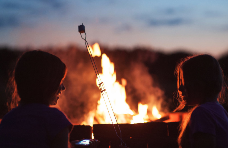 Bonfire at Cliff House Maine.