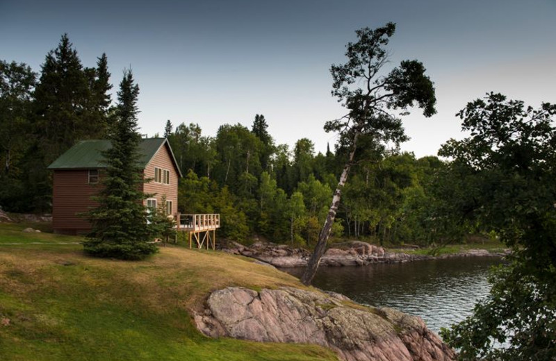 Cabin at Tetu Island Lodge.