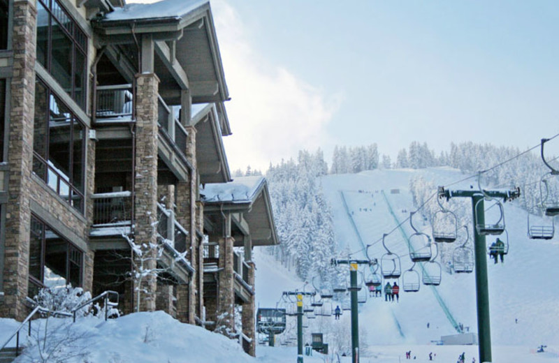 Skiing at Black Diamond Lodge.