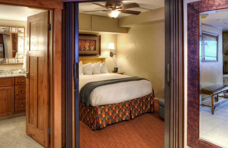 Guest bedroom at Beaver Run Resort & Conference Center.