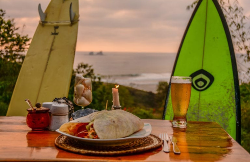 Dining at Finca Punta Ayampe Beach Ecolodge.