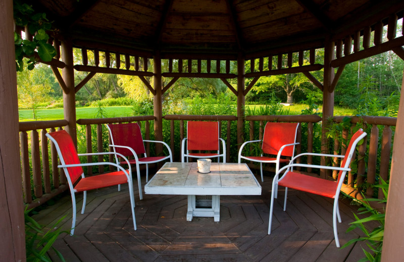 Patio at La Tourelle Hotel & Spa.