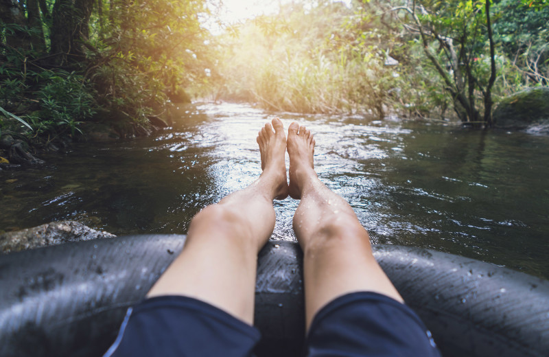 Tubing at Mountain Oasis Cabin Rentals.