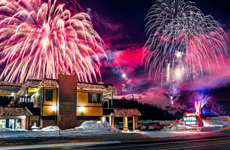 Fireworks at Rabbit Ears Motel.