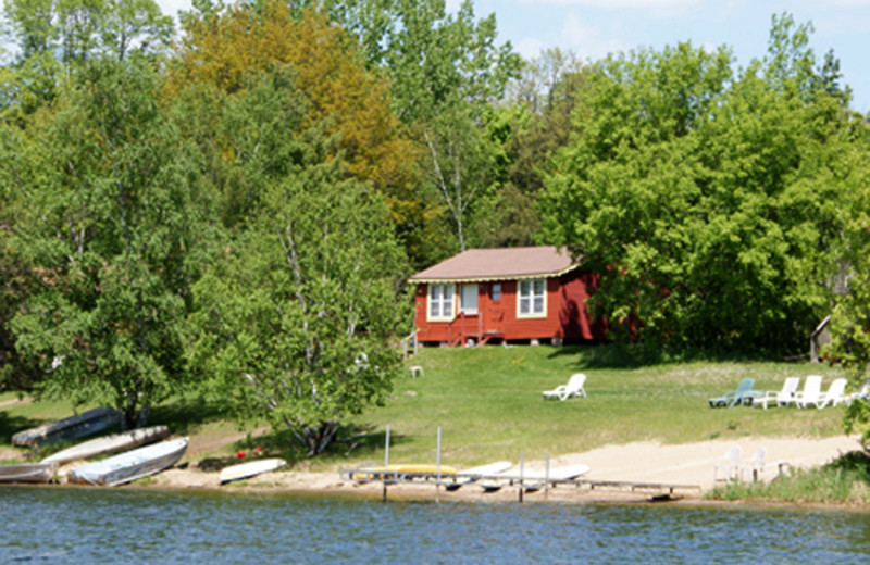 Cabin exterior at Birch Bay Resorts.