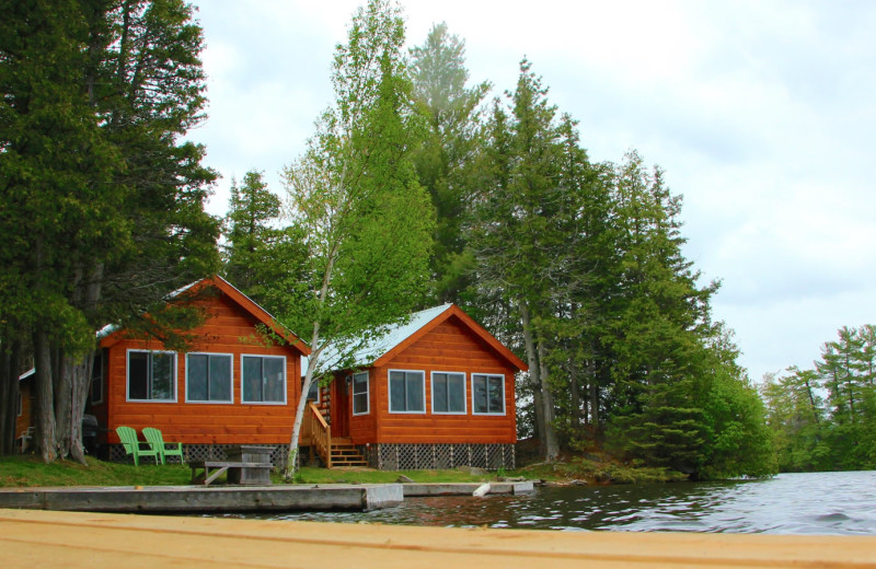 Cabin exterior at Fernleigh Lodge.