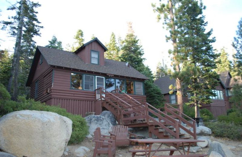 Cabin exterior at Meeks Bay Resort & Marina.