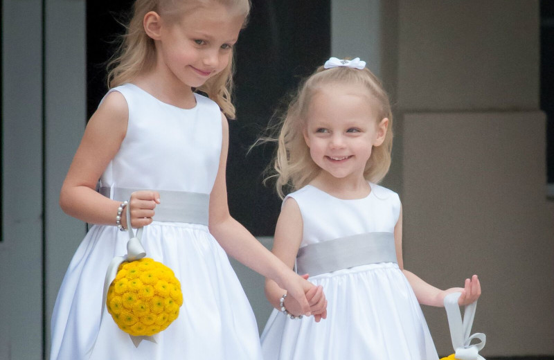 Flower girls at Gainey Suites Hotel.