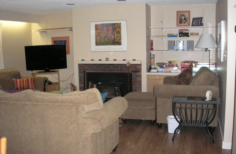 Condo living room at Village Condominium.