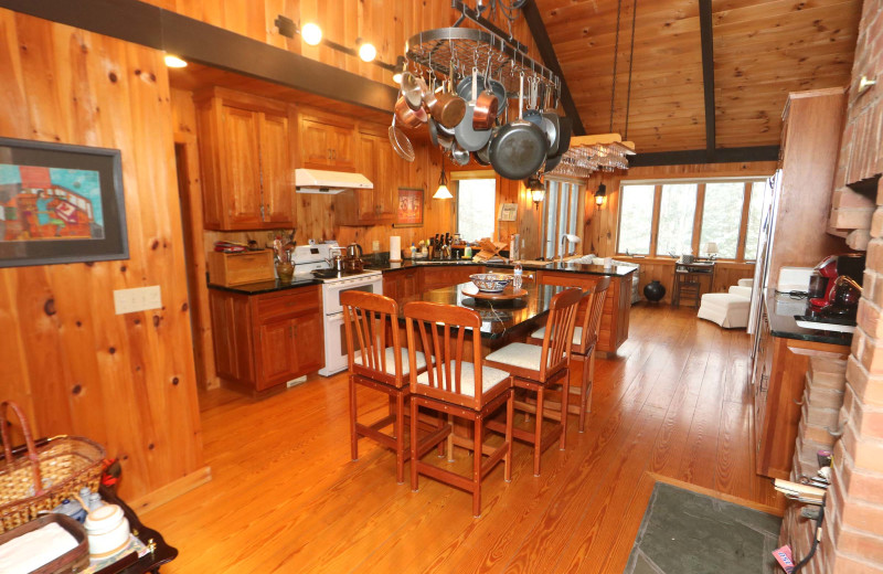 Rental kitchen at Stowe Country Homes.