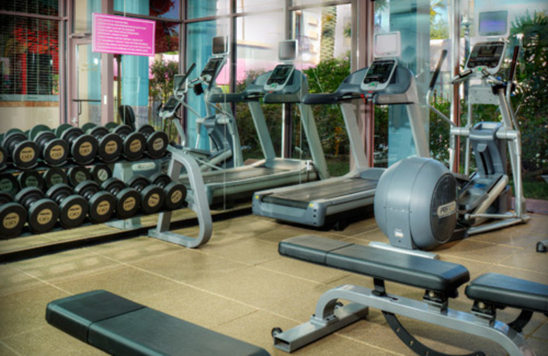 Fitness center at The Castle Orlando.