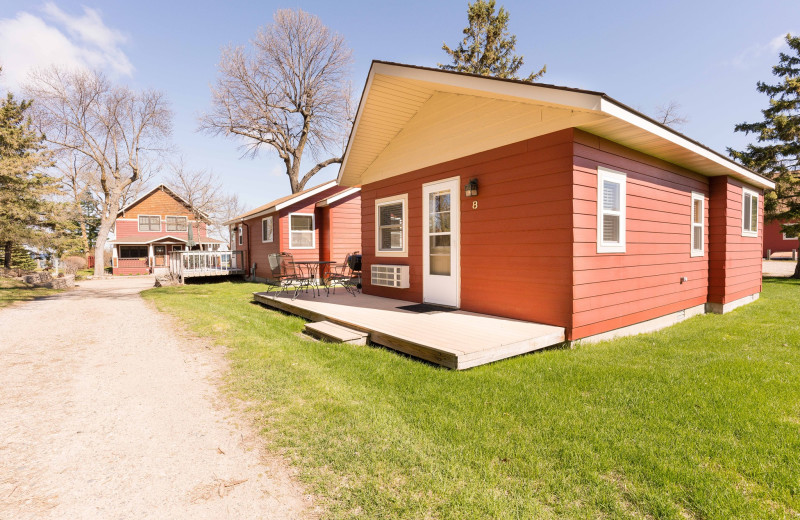 Cabin exterior at Otter Tail Beach Resort.