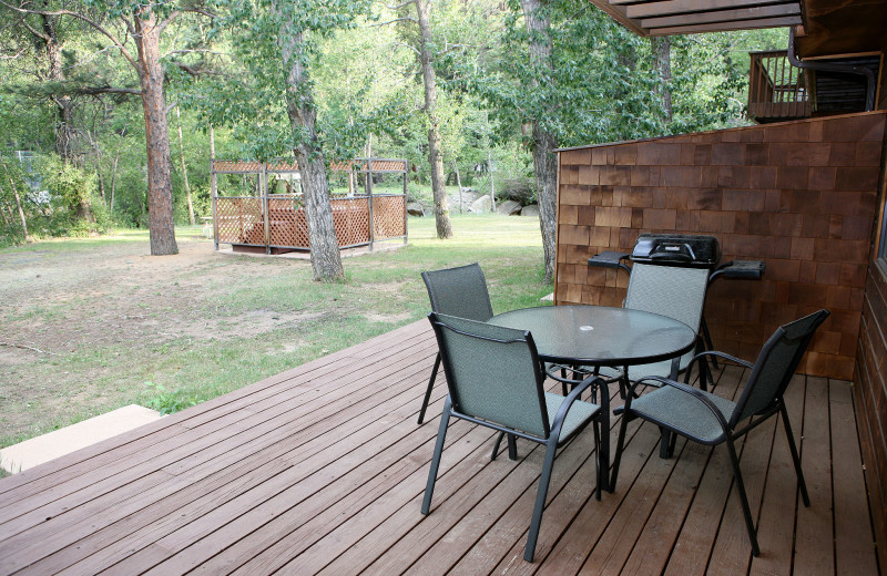 Patio view at Bear Creek Vacation Condos.