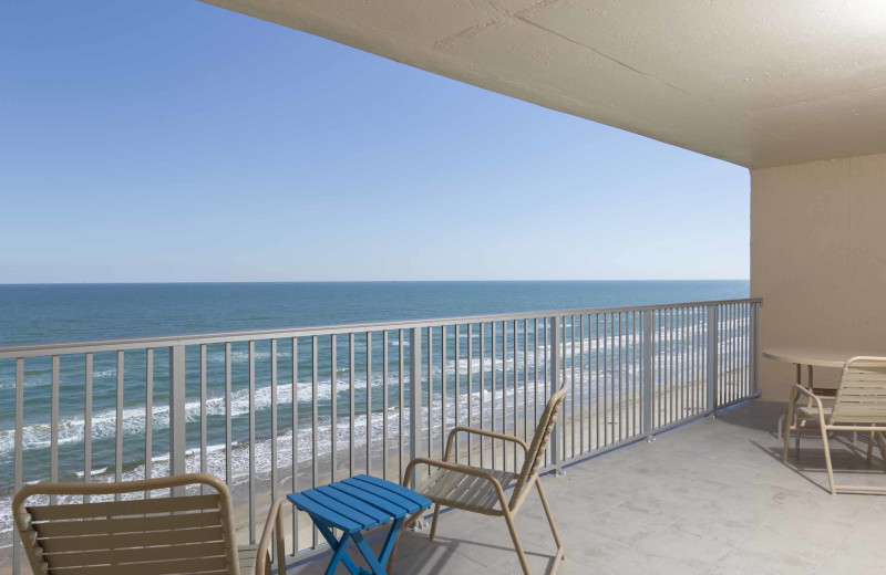 Rental balcony at Padre Island Rentals.