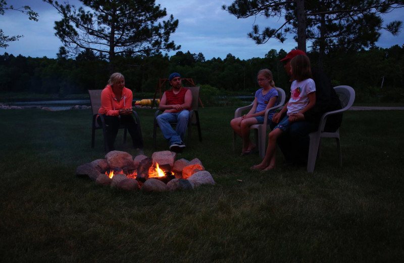 Bonfire at Pine Terrace Resort.