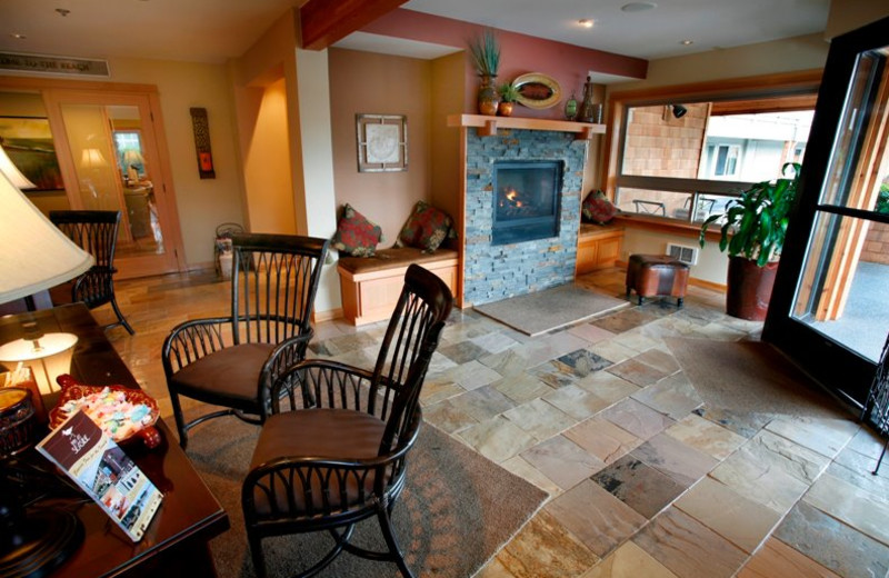 Fireplace Lobby Area at Inn at Seaside 