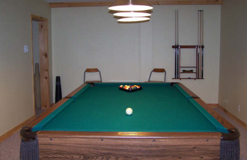 Billiard room at Myers Cave Resort.
